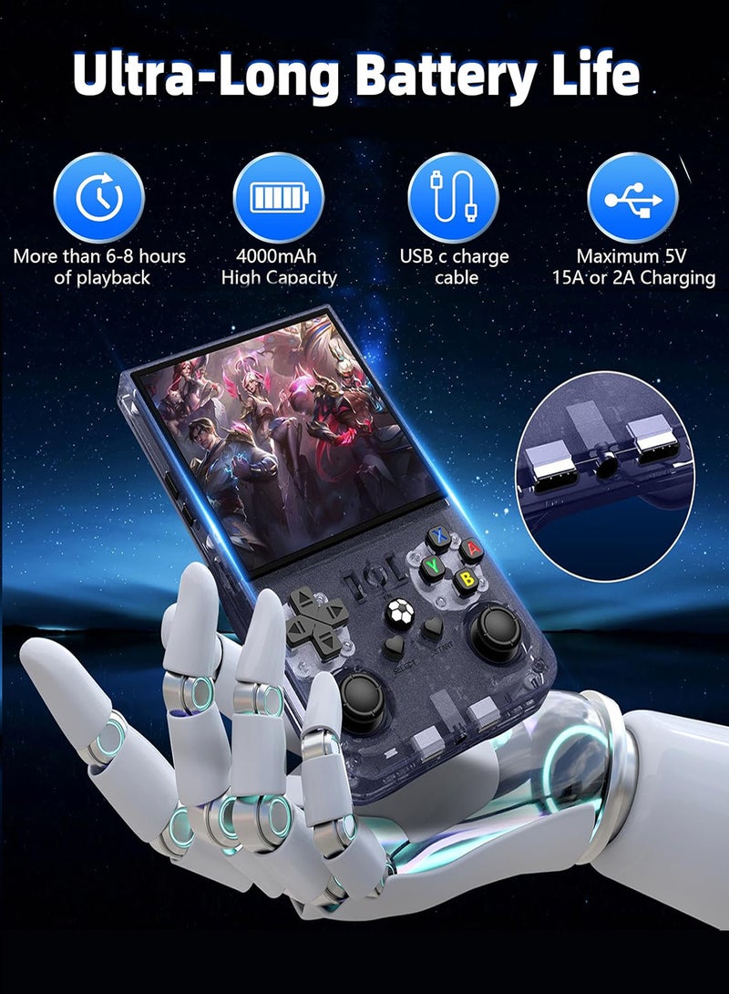 EzzySo R36Max Retro Game Console Handheld  4.0'' IPS Screen Support Game Boy and 20+ Emulators 64GB Preinstalled Games Dual 3D Joysticks TV Output Rechargeable Battery Ideal Gift for Kids Adults - Image 2