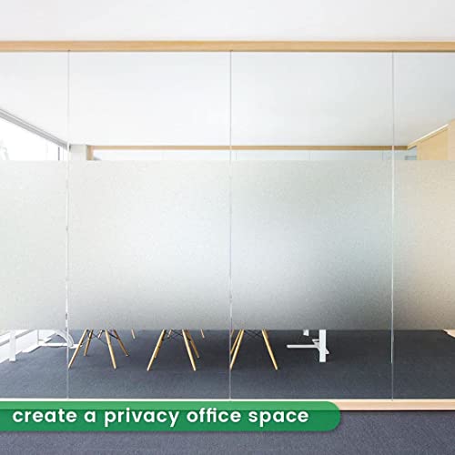 COSMOS STAR™ Frosted Privacy Window Film Non-Adhesive Decorative Static Cling Frosted Glass Sticker UV Blocking Glass Window Film for Home, Office (24x80 in, Plain) - Image 4