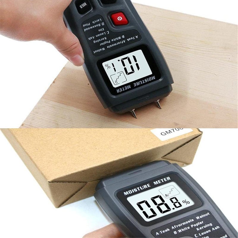 klarako Wood Moisture Meter Digital Logs Moisture Meter Damp Meter/ 099.9% Wood Humidity Tester Detector/Firewood Logs Timber Humidity Measuring Device - Image 1