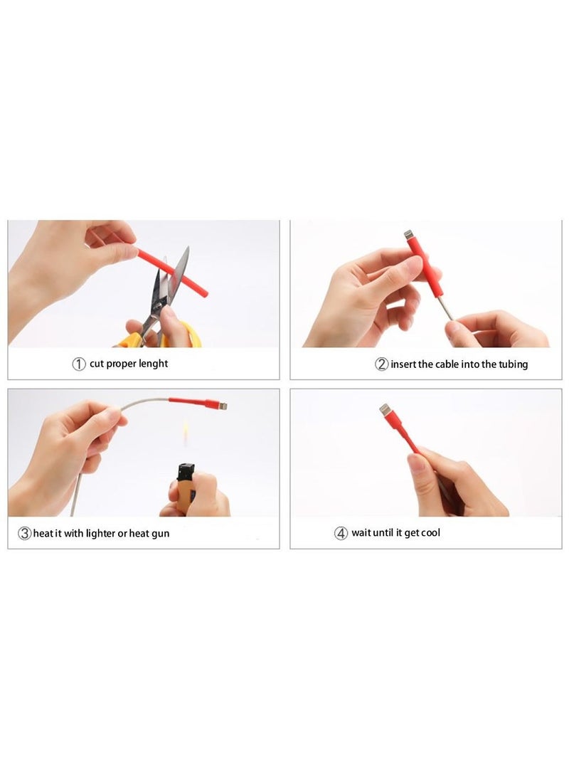 WOER Heat Shrink Tube for Protect and Repair Cables - 5 Sizes - 20 Pieces - 4 Colors  - Image 3