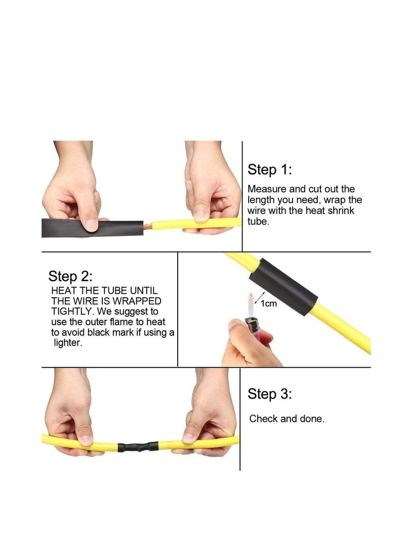 WOER Heat Shrink Tube for Protect and Repair Cables - 5 Sizes - 20 Pieces - 4 Colors  - Image 4