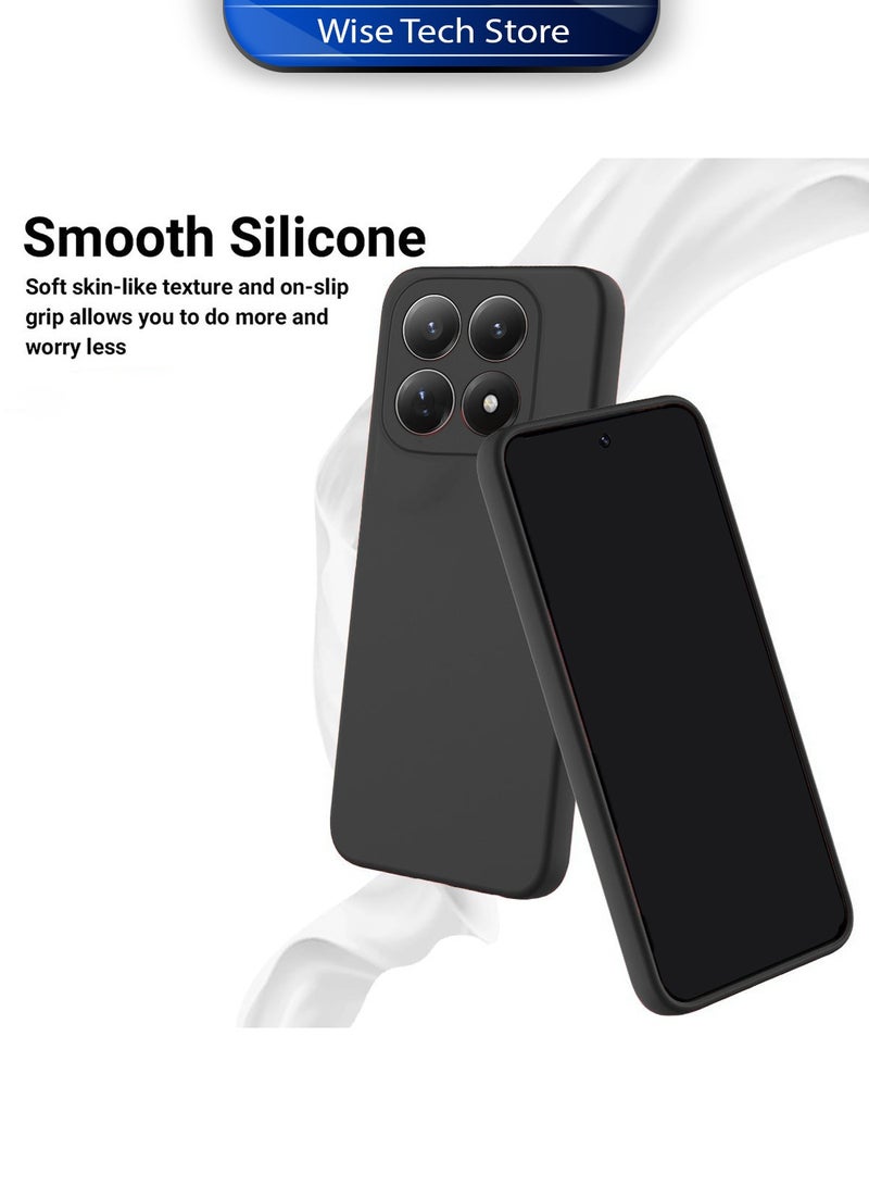 Wtech Xiaomi 17 5G 2025 Soft Liquid Silicone Case Cover (MCRPSN) - Black - Image 4
