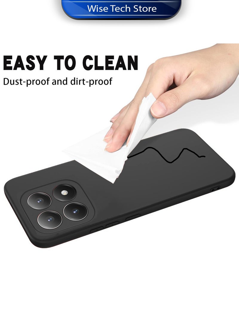 Wtech Xiaomi 17 5G 2025 Soft Liquid Silicone Case Cover (MCRPSN) - Black - Image 2