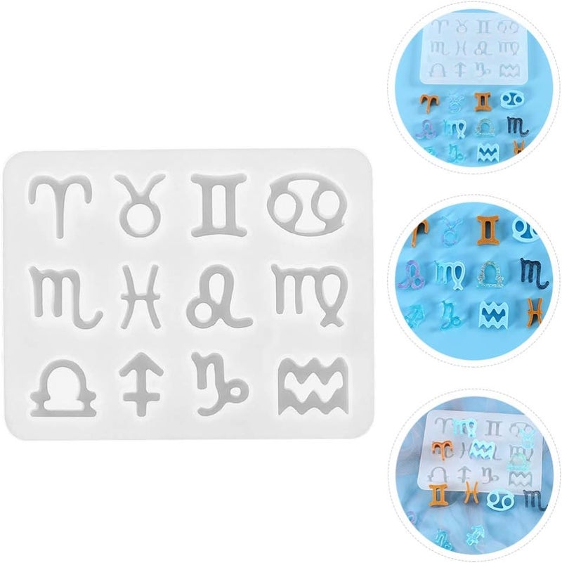 comfrt Cool Resin Molds Constellations Resin Molds Constellation Pendant Molds Set Zodiac Epoxy Resin Silicone Mold for Discs Jewelry Keychain Making Tools Accessories Resin Necklace Mold - Image 4