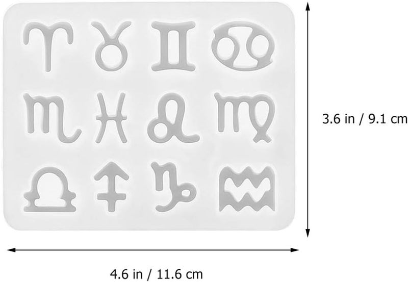 comfrt Cool Resin Molds Constellations Resin Molds Constellation Pendant Molds Set Zodiac Epoxy Resin Silicone Mold for Discs Jewelry Keychain Making Tools Accessories Resin Necklace Mold - Image 2
