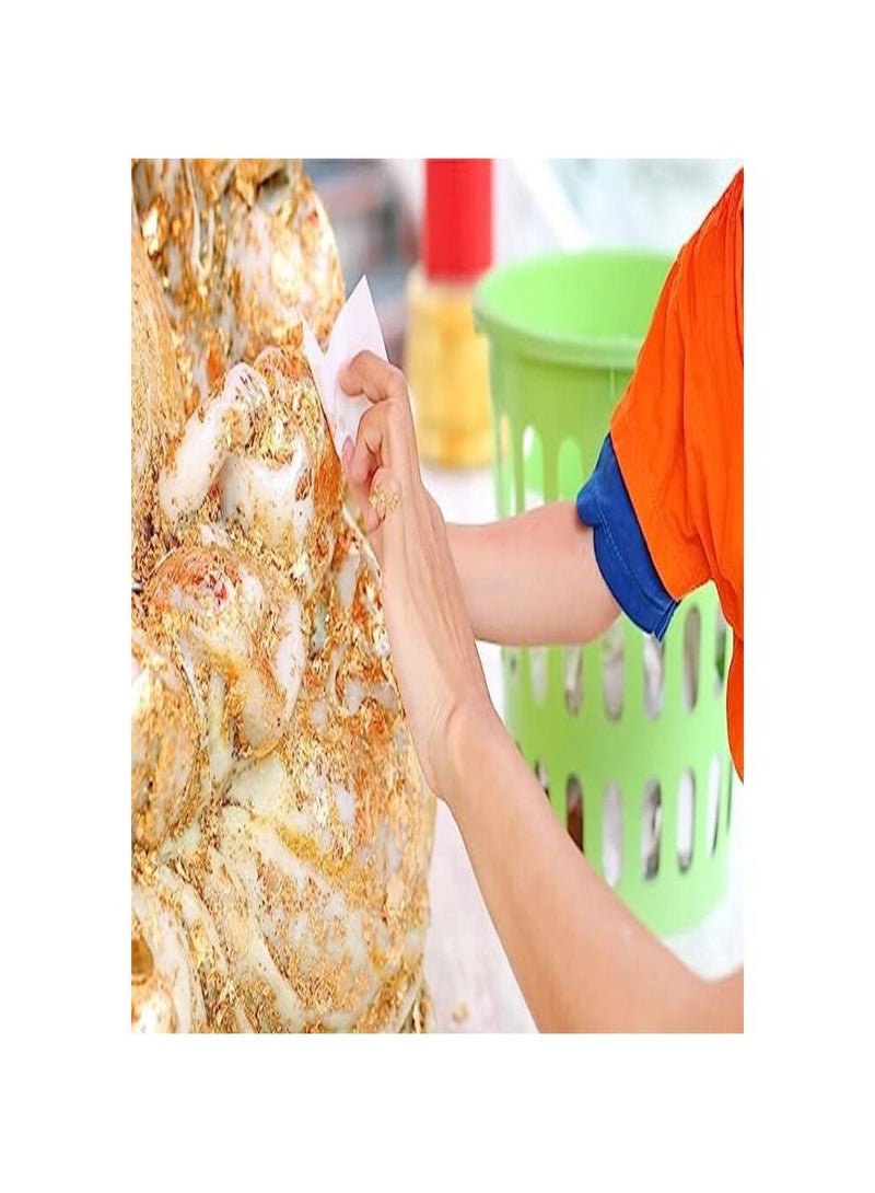 Smart 300 Gold Leaf Sheets for Resin, Gold Foil Flakes Metallic Leaf for Resin Jewelry Making, Nail Art, Slime, and Gilding Crafts (Gold, Silver, Rose Gold Color) - Image 3