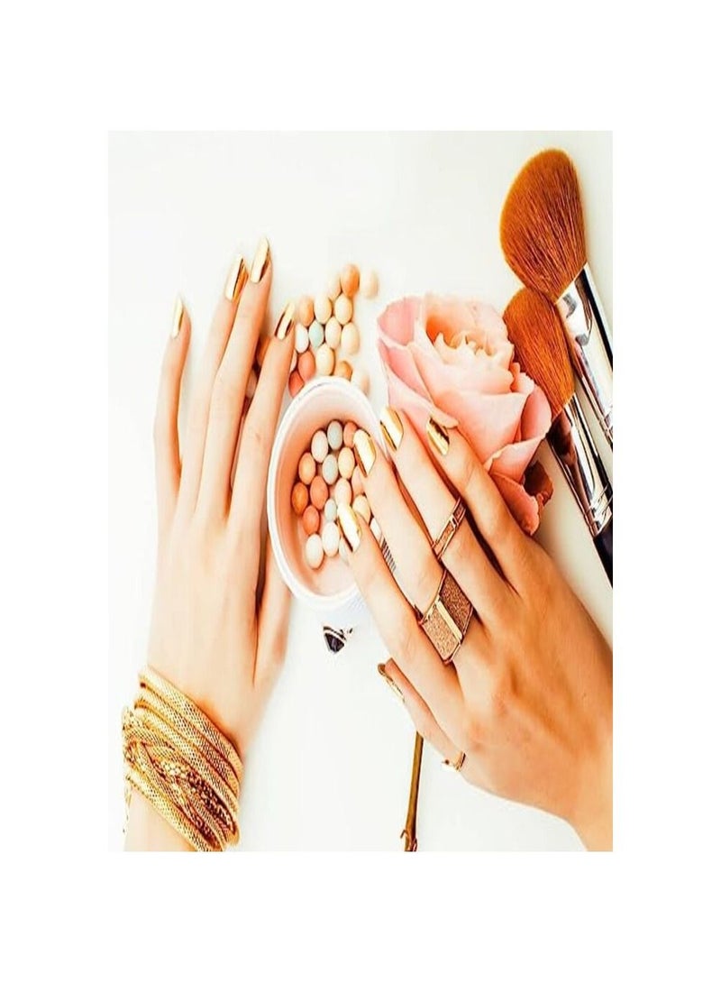 Smart 300 Gold Leaf Sheets for Resin, Gold Foil Flakes Metallic Leaf for Resin Jewelry Making, Nail Art, Slime, and Gilding Crafts (Gold, Silver, Rose Gold Color) - Image 4