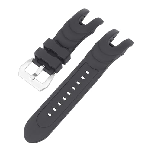 SANDEIN 26mm Watch Band Compatible with Invicta, Soft Silicone Rubber Replacement Wrist Strap for Invicta Reserve Collection Venom Watch Straps (Black + Silver Buckle) - Image 4