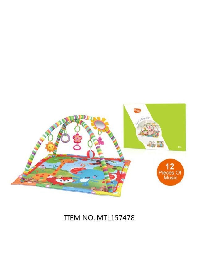 Baby Play Blanket With Music Foldable Early Learning Educational Toys Portable Crawling Mat Infant Fitness Rack - Image 4