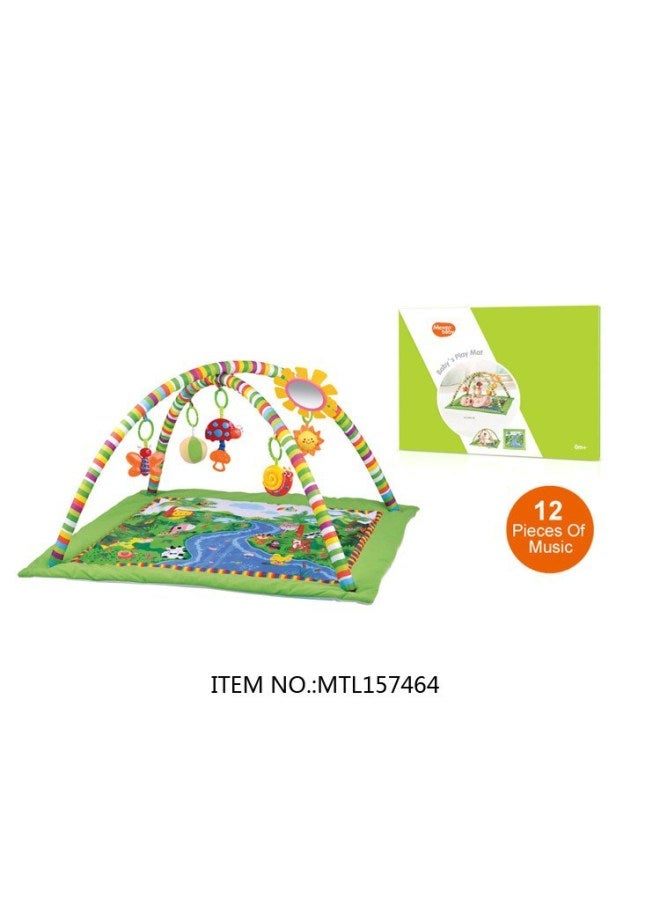 Baby Play Blanket With Music Foldable Early Learning Educational Toys Portable Crawling Mat Infant Fitness Rack - Image 5