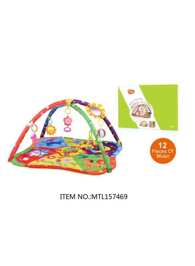 Baby Play Blanket With Music Foldable Early Learning Educational Toys Portable Crawling Mat Infant Fitness Rack - Image 1