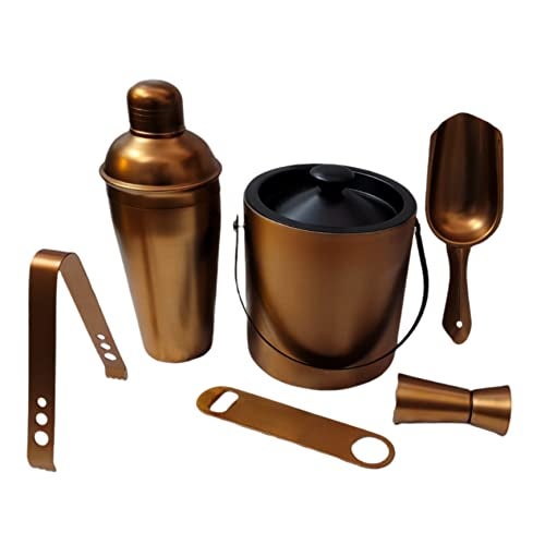 Proniks Ice Bucket (1.5Liter) with Ice Scope, Ice Tong,Opener,Peg Measure and with Cocktail Shaker (750ml) | Great bar Tools for Home bar Accessories, Mini bar, Wine Large (Medium) (Golden) - Image 3