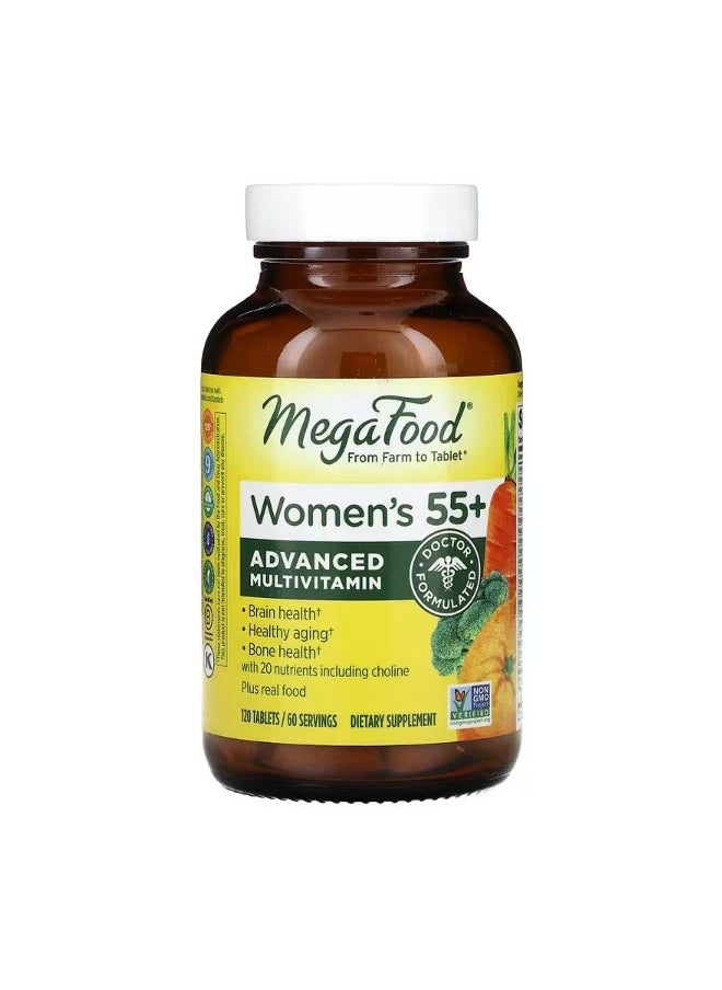 MegaFood Womens 55 Advanced Multivitamin 120 Tablets  - Image 1