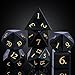 UDIXI Stone DND Dice Set 7PCS Gemstone Dice Natural Stone with Gift Case for Role Playing Game and Tabletop Games Obsidian - Image 2