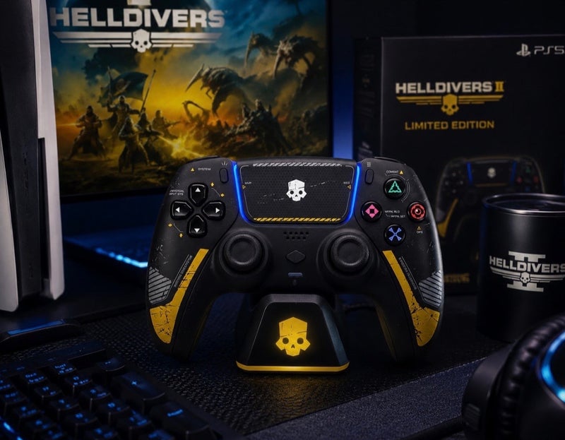 KAYAN TEAM5 FAB PS5 Wireless Controller Helldivers 2 Limited Edition – Haptic Feedback, Adaptive Triggers & Precision Control - Image 3