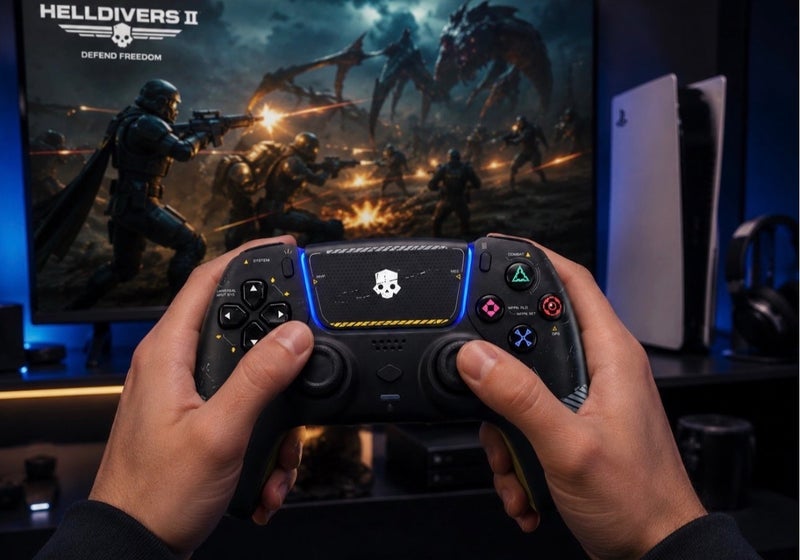 KAYAN TEAM5 FAB PS5 Wireless Controller Helldivers 2 Limited Edition – Haptic Feedback, Adaptive Triggers & Precision Control - Image 4