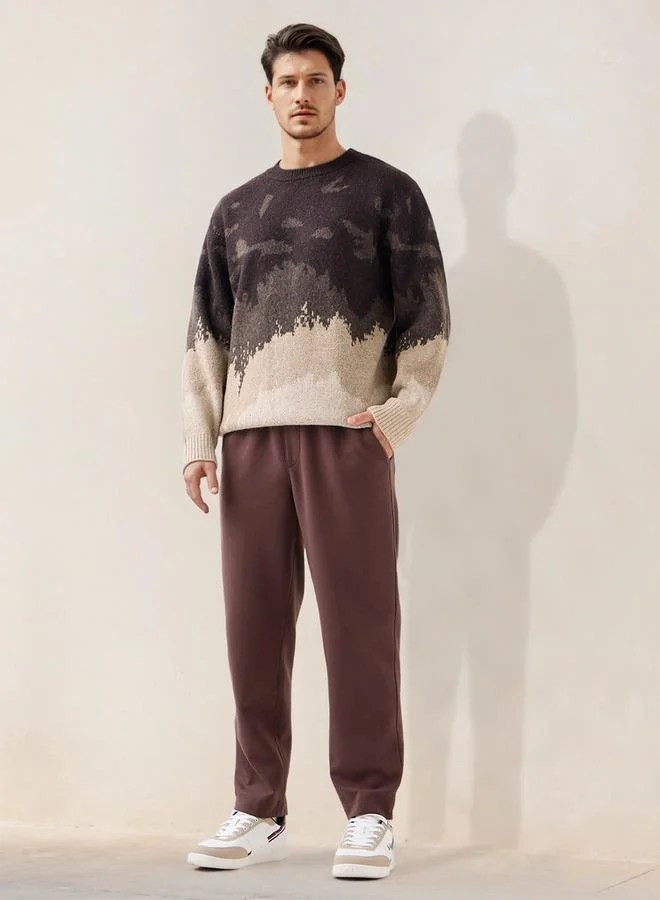 Iconic Iconic Abstract Print Crew Neck Sweatshirt
