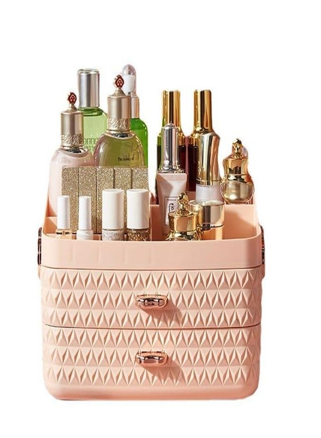 Azelf cosmetics storage desktop jewelry dustproof lipstick makeup brush organizing box dressing table skin care shelf Elegant Look - Image 1