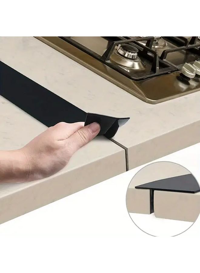 White Integrated Cooktop Gap Blocker Kitchen Countertop Seam Filler 1 Pack - Image 4