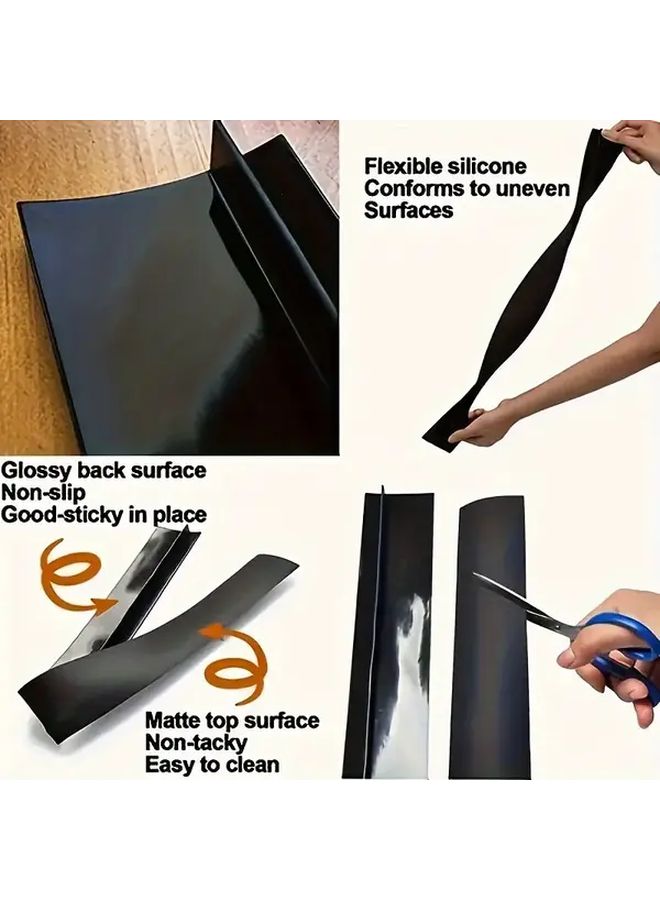 White Integrated Cooktop Gap Blocker Kitchen Countertop Seam Filler 1 Pack - Image 5