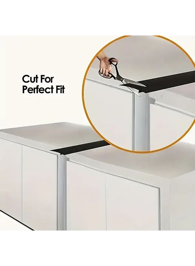 White Integrated Cooktop Gap Blocker Kitchen Countertop Seam Filler 1 Pack - Image 2