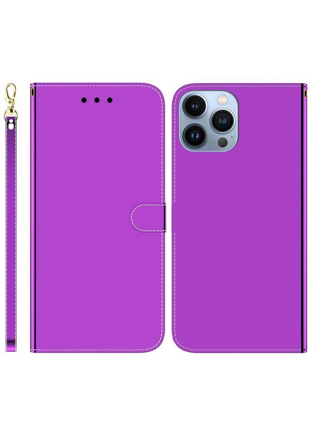 S-TOP Case For iPhone 14 Pro Imitated Mirror Surface Leather Phone Case - Image 1