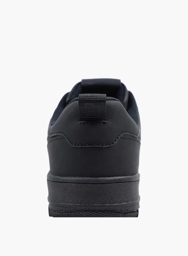 GAP Men's Logo Embossed Sneakers with Lace-Up Closure - BOSTON III