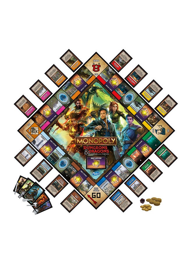 HASBRO - GAMING زنزانات وتنانين: شرف بين اللصوص نسخة – مغامرة عبر العوالم المنسية، اجمع الكنوز، قاتل الوحوش، وابنِ ذهبك في هذه اللعبة اللوحية التي تحمل طابع D&D للأطفال من 8 أعوام فما فوق  - Image 1