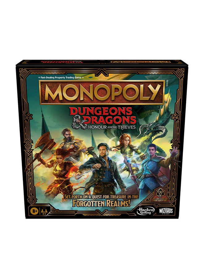 HASBRO - GAMING زنزانات وتنانين: شرف بين اللصوص نسخة – مغامرة عبر العوالم المنسية، اجمع الكنوز، قاتل الوحوش، وابنِ ذهبك في هذه اللعبة اللوحية التي تحمل طابع D&D للأطفال من 8 أعوام فما فوق  - Image 2