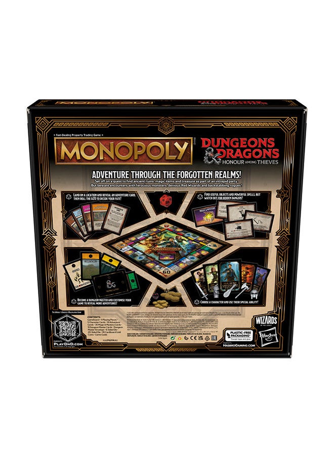 HASBRO - GAMING زنزانات وتنانين: شرف بين اللصوص نسخة – مغامرة عبر العوالم المنسية، اجمع الكنوز، قاتل الوحوش، وابنِ ذهبك في هذه اللعبة اللوحية التي تحمل طابع D&D للأطفال من 8 أعوام فما فوق  - Image 3