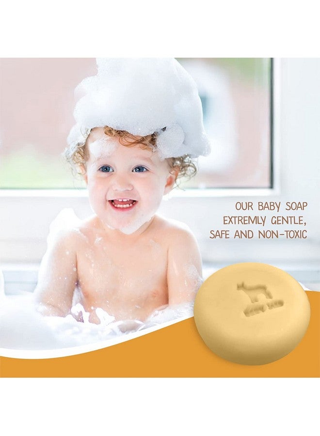 Relaxcation 3 Baby Soap Bars with Goat Milk and Honey - Naturally Cold Processed from Organic Ingredients - Handmade in USA - Ideal fro Newborns, babys, Kids and Adults (Pack of 3 - Image 4