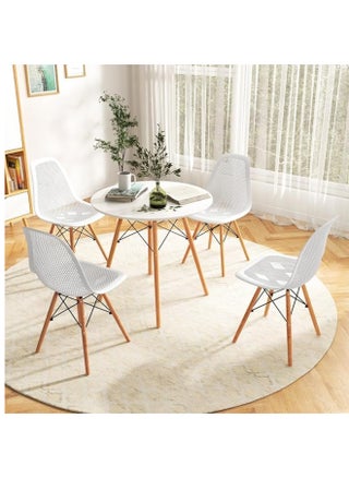 A Set of 5 Pieces a Wooden Dining and Coffee Table with Chairs In A Modern Design for Home and Office with 4 Chairs Plastic Stools and Wooden Legs with A Metal Frame From Maas - pzsku/ZDF2E40FC94A920C0DF36Z/45/1747035539/3eae295d-cda6-4ec4-9812-d9f8211ec441