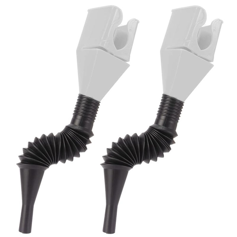TUOTPE 2PCS Universal Flexible Draining Oil Snap Plastic Funnel White - Image 1