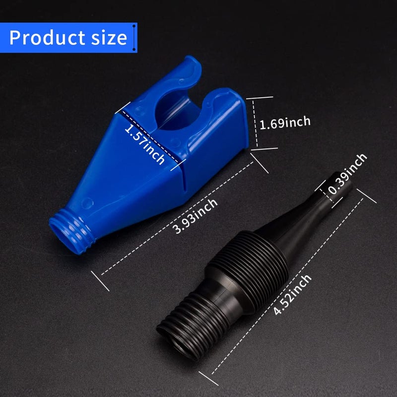 TUOTPE 2PCS Universal Flexible Draining Oil Snap Plastic Funnel White - Image 4