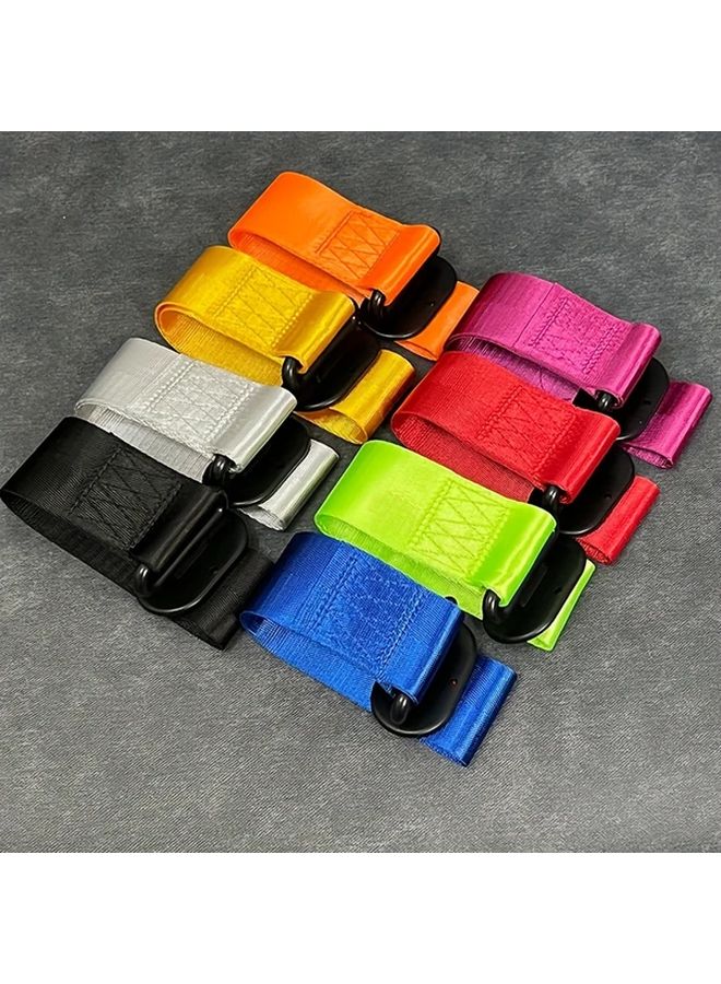 حبل سحب مقطورة سيارة نايلون أصفر، حزام واقي، ملصق زينة سباق عالمي - Image 4