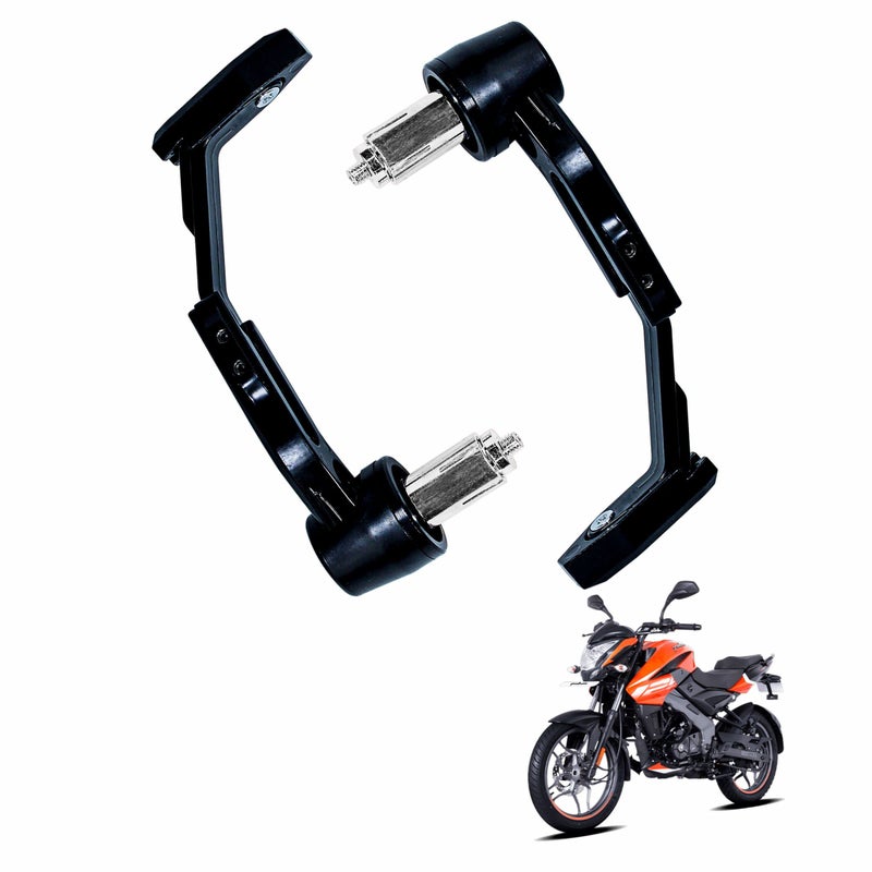 Asryd Motorcycle Brake Clutch Lever Guard Handlebar Protectors 7/8” 22MM CNC Alloy with Adjustable Angle Length (Black) for Bajaj Pulsar NS125 (Pack of 2) - Image 4