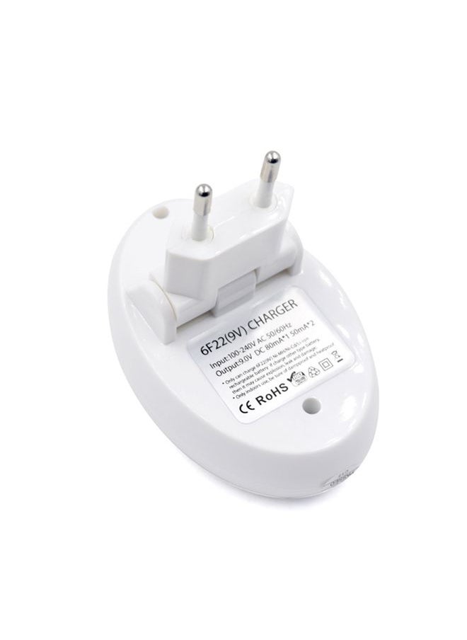 HuHa - 9V L-ion Rechargeable Battery 6F22 9V Lithium Batteries Charger(EU Plug) - Image 1