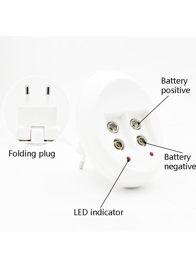 HuHa - 9V L-ion Rechargeable Battery 6F22 9V Lithium Batteries Charger(EU Plug) - Image 1