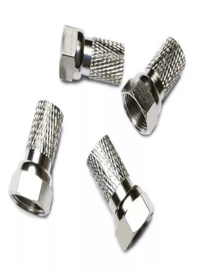 100 Pieces RG6 F Connector Waterproof Coaxial Connector Compression