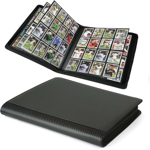 Arkeiliy Premium Ringless Trading Card Binder 1024 Capacity 16 SideLoading Pockets per Page Archival Quality Protection AntiSlip Spine for TCG MTG Sports Cards Black II - Image 1
