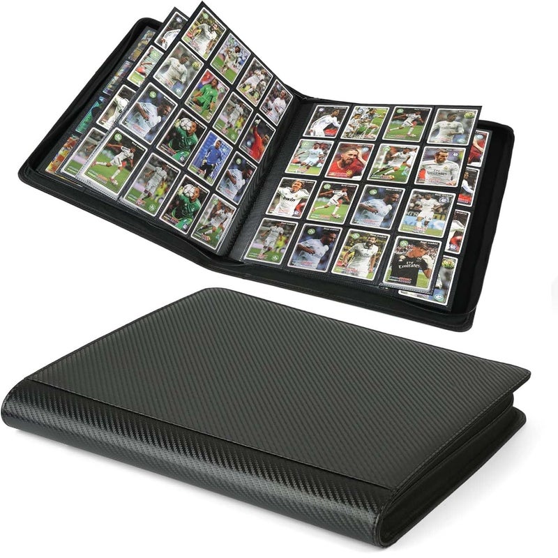 Arkeiliy Premium Ringless Trading Card Binder 1024 Capacity 16 SideLoading Pockets per Page Archival Quality Protection AntiSlip Spine for TCG MTG Sports Cards Black II - Image 2