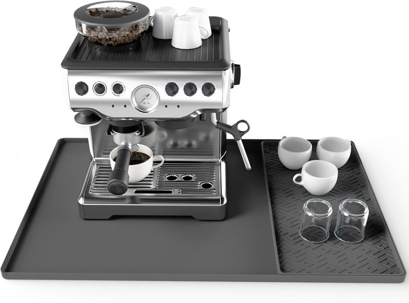 Silicone Coffee Mat and Dish Drying Mat - 24''x16'' Kitchen Counter Mat - Image 4