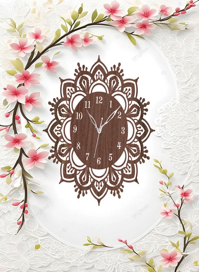 ADK Wall Clock for Living Room, Bedroom, Home, Office, Kitchen, Asymmetric Shaped Designer MDF Wall Clock for Home Decor (Standard) 144 - Image 5