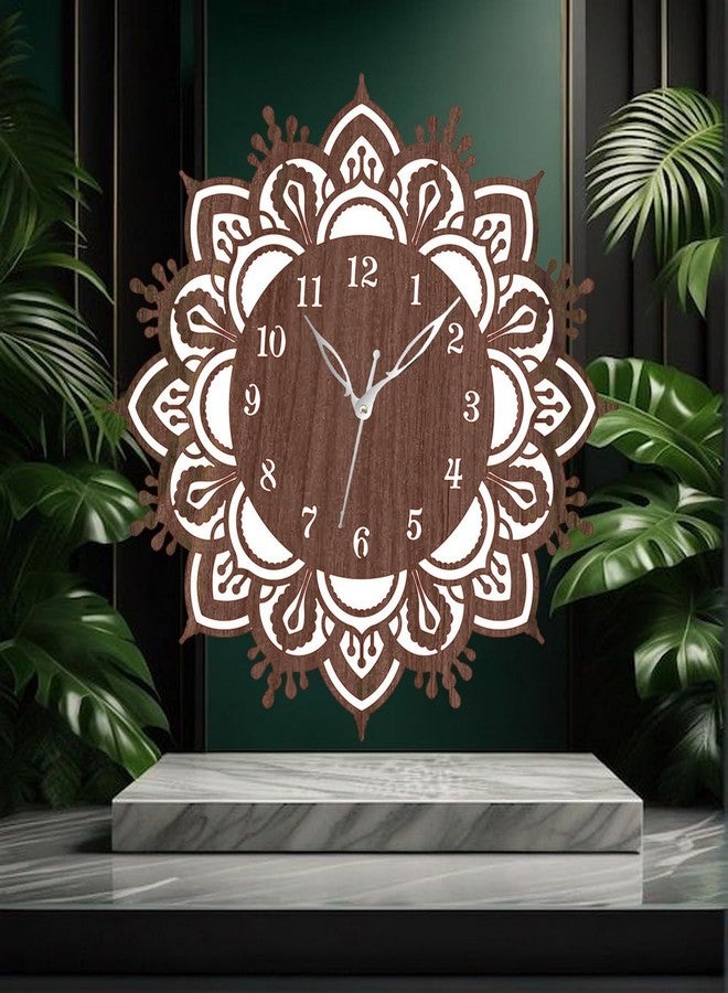 ADK Wall Clock for Living Room, Bedroom, Home, Office, Kitchen, Asymmetric Shaped Designer MDF Wall Clock for Home Decor (Standard) 144 - Image 2