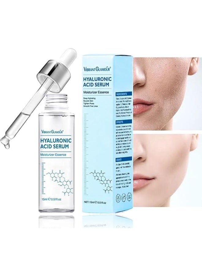 فايبرنت جلامور سيروم حمض الهيالورونيك 15 مل، سيروم حمض الهيالورونيك النقي للوجه، خلاصة حمض الهيالورونيك للبشرة الباهتة والتالفة، نباتي، مرطب ومشد، يقلل التجاعيد ومضاد للشيخوخة