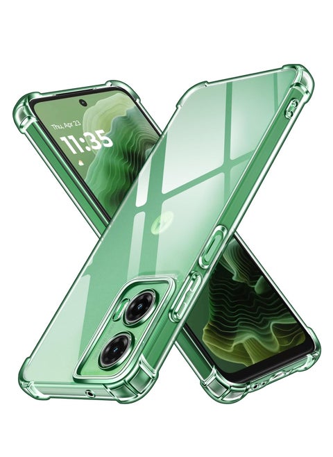 Cover for Motorola Moto G35 5G, Shockproof Transparent Shock Absorption Case with Soft TPU Bumper, Slim Soft Silicone TPU Protective Case