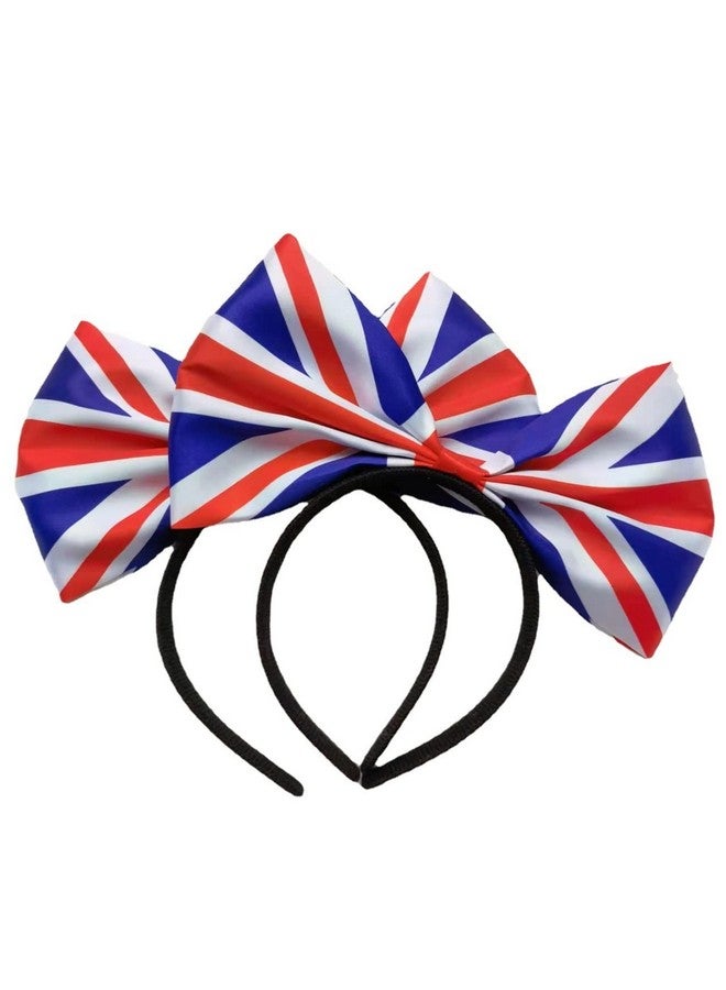 CheeseandU CheeseandU Union Jack Headbands - 2Pcs British Flag Hair Bands for Women, Girls & Football Fans - 8.3 x 4.7 inch - Image 1