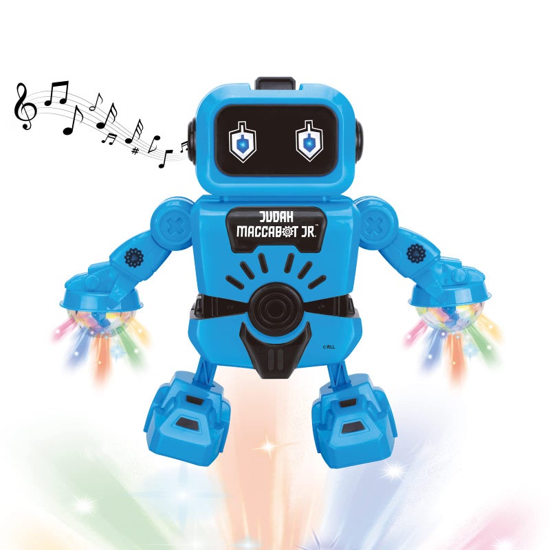 Rite Lite Hanukkah Robot Toy Judah Maccabot Jr  Plays Chanukah Music with Bright Lights  Nonstop Dancing  Hanukkah Gifts Decorations Goodie Bag Rewards Jewish Holiday Party Favors Toys for Kids - Image 3