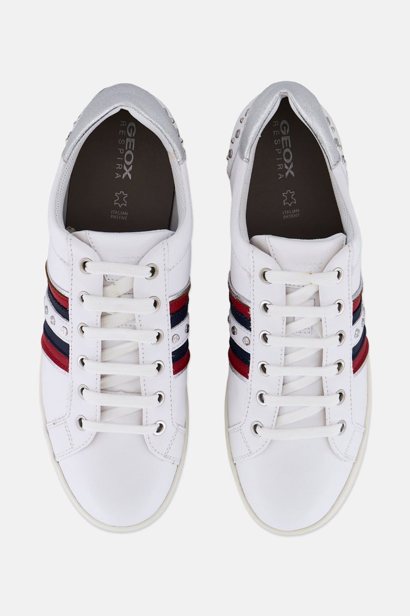 GEOX Women Lace Up Casual Shoes, White - Image 2