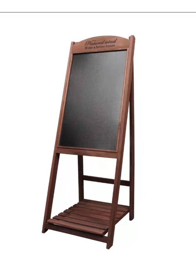 LINGWEI Wooden Handwriting Black Board Drawing Board with Stand For Indoor Outdoor Writing Boards Decorative Accessoeries Freestanding Chalk Board Wooden Flower Plant Display Stand - Image 5